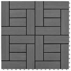 Carreaux de terrasse 22 pcs 30 x 30 cm 2 m² WPC Gris