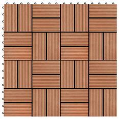 Carreaux de terrasse 22 pcs 30 x 30 cm 2 m² WPC Teck