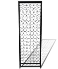 Casier à bouteilles autoportant métal noir KLOVA – 108 bouteilles