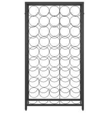 Casier à bouteilles de 45 bouteilles noir 54x18x100cm fer forgé