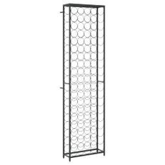 Casier à bouteilles de 95 bouteilles noir 54x18x200cm fer forgé