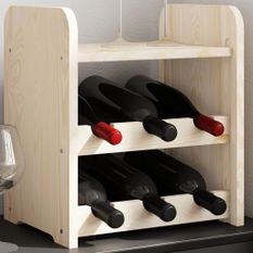 Casier à vin avec panneau supérieur 33x25x37 cm bois pin massif