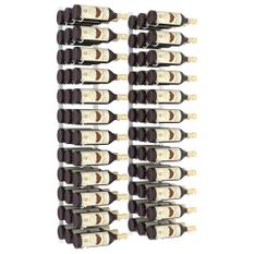 Casier à vin mural pour 36 bouteilles 2 pcs Blanc Fer