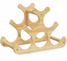 Casier à vin pour 6 bouteilles 35x18x25,5 cm bambou