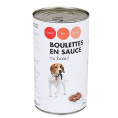 CASINO Boulettes en sauce au boeuf - 1240 g - Pour chien