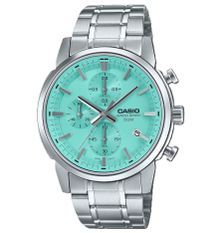 Casio Collection Chrono Date Silver Aqua MTP-E510D-2AVDF