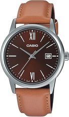 Casio Collection Date, Leather - Bronze MTP-V002L-5B3