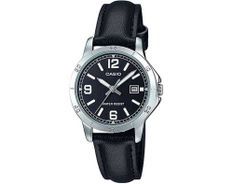Casio Collection Lady Date, Leather - Black LTP-V004L-1BUDF