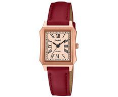 Casio Collection Tank - Leather, Rose Gold LTP-B190RGL-4BVER