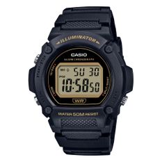 Casio Timeless Collection Sport - Illuminator Wr 50m, Alarm, Chronograph - Black W-219H-1A2VCF