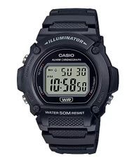 Casio Timeless Collection Sport- Illuminator, Wr 50m, Alarm, Chronograph W-219H-1ACVF