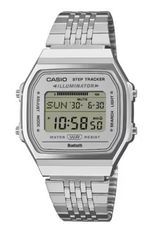 Casio Vintage Bluetooth® Smartphone Link - Steel - Built-in Accelerometer Senses Body Movements + Steps Counter - Grey ABL-100WE-7AEF