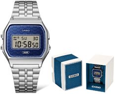 Casio Vintage Iconic - Traditional Seigaiha Pattern - Blue A159WEVJ-2ER