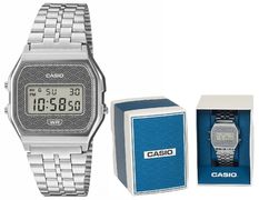 Casio Vintage Iconic - Traditional Seigaiha Pattern - Grey A159WEVJ-7ER