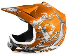 Casque enfant de cross orange mat Full sport