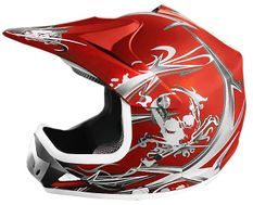 Casque enfant de cross rouge mat Full sport