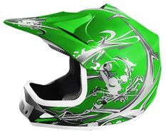 Casque enfant de cross vert mat Full sport