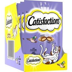 CATISFACTIONS Friandises au canard - Pour chat et chaton - 60 g (x6)