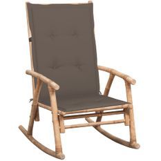Chaise à bascule avec coussin Bambou 27