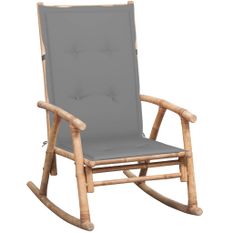 Chaise à bascule avec coussin Bambou 21