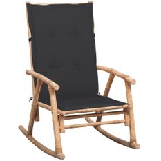 Chaise à bascule avec coussin Bambou 20