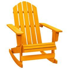 Chaise à bascule de jardin Adirondack Bois de sapin Orange