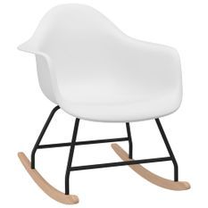 Chaise à bascule moderne polypropylène blanc Tanga