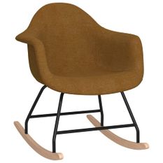 Chaise à bascule moderne tissu marron Tanga