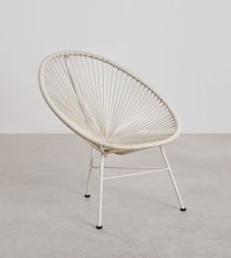 Chaise acier beige Acapulco
