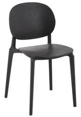 Chaise basic plastique noir Lola L 46 cm