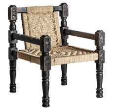 Chaise BLOW – L'authenticité artisanale entre bois massif marron et corde