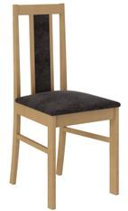 Chaise bois clair de hêtre et tissu 34 couleurs Louiza