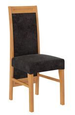Chaise bois clair de hêtre et tissu 34 couleurs Valka