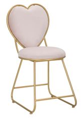 Chaise cœur métal doré design romantique moderne HEART
