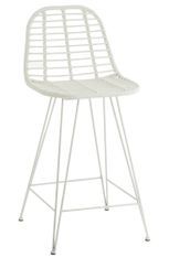 Chaise de bar extérieur métal blanc Toshi L 57 cm
