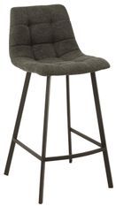 Chaise de bar métal gris foncé Stephano L 47 cm