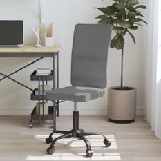 Chaise de bureau réglable en hauteur gris tissu en maille