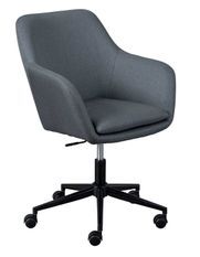 Chaise de bureau réglable tissu gris Zenit