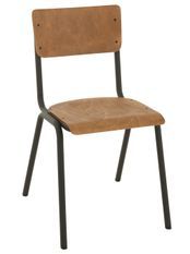 Chaise de cuisine LOKA en bois et métal - Style rétro