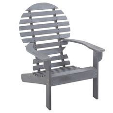 Chaise de jardin acacia massif gris Alline