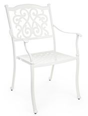 Chaise de jardin aluminium moulée blanc Kofiam - Lot de 2