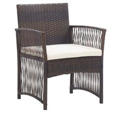Chaise de jardin tissu blanc et résine grise Ragen - Lot de 2