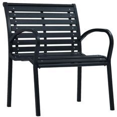 Chaise de jardin WPC et pieds métal noir Etrino - Lot de 2