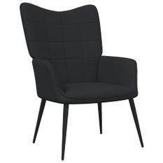 Chaise de relaxation 62x68,5x96 cm Noir Tissu 4