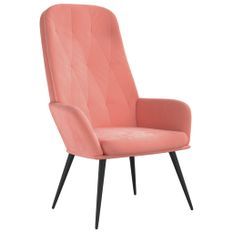 Chaise de relaxation Rose Velours 3