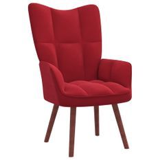 Chaise de relaxation Rouge bordeaux Velours 12
