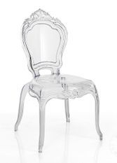 Chaise design en polycarbonate transparent Kenza - Lot de 4