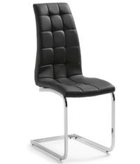 Chaise design simili cuir et pieds chromé Daizy - Lot de 6