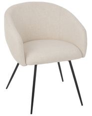 Chaise design WALES – Confort moderne en tissu et métal noir