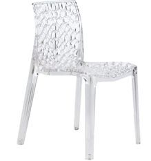 Chaise empilable transparente JARDINA – Usage intérieur/extérieur